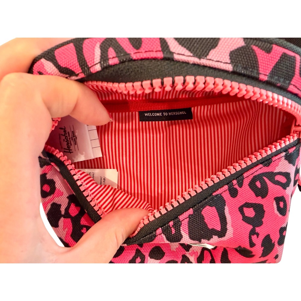 Herschel Supply Co Twelve Hip Pack Pink Leopard Animal Print Fanny Pack Waist - Picture 2 of 3